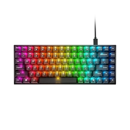 Lenovo Legion K510 Mini Pro Wired Mechanical Gaming Keyboard - 75% Compact Design, RGB Illumination, Hot-Swappable Mechanical Switches, Programable Keys