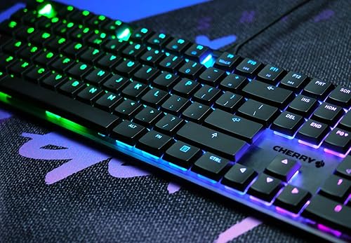 Cherry MX 10.0N RGB Mechanical Keyboard MX Low Profile Speed switches, Aluminum housing, Premium Keyboard for Gaming and Work. G8A-25010LVBUS-2