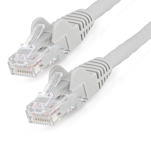 StarTech.com 30ft (9m) CAT6 Ethernet Cable - LSZH (Low Smoke Zero Halogen) - 10 Gigabit 650MHz 100W PoE RJ45 UTP Network Patch Cord Snagless w/Strain Relief - Gray CAT 6, ETL Verified (N6LPATCH30GR) 30 ft Gray