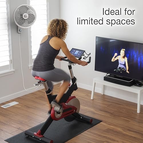 Lasko M16900 Oscillating 16 inch Wall Mount Fan for Indoor Use, Light Grey