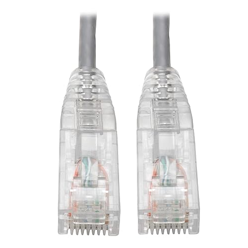 Tripp Lite 8in Cat6 Gb Snagless Molded Slim Utp Patch Cable Rj45 Gray