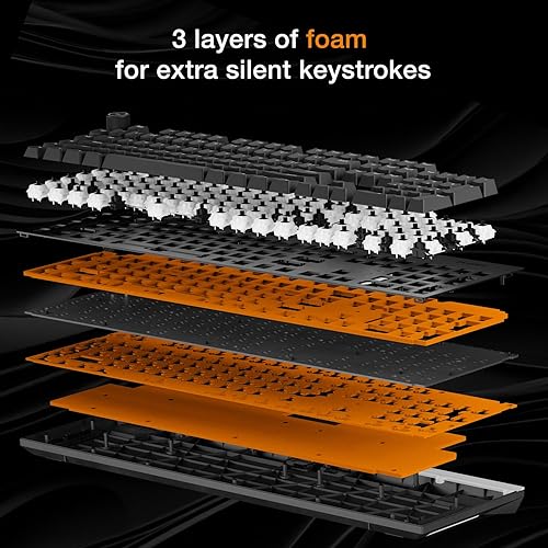 be quiet! Light Mount Mechanical Keyboard | Tactile | Hot-Swappable Lubricated Silent Switches | 3D Media Wheel | ARGB Keyboard | Quality PBT Double-Shot Keycaps | Programmable | BT004US