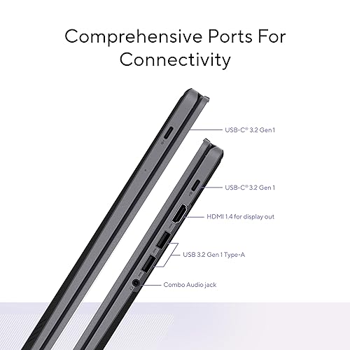 ASUS Chromebook Plus CX34 Laptop, 14 FHD (1920x1080) Touchscreen, Intel® Core™ 5 Processor 120U, 512GB SSD, 16GB LPDDR5 RAM, ChromeOS, Gray, CX3402CVA-DSU51T-CB