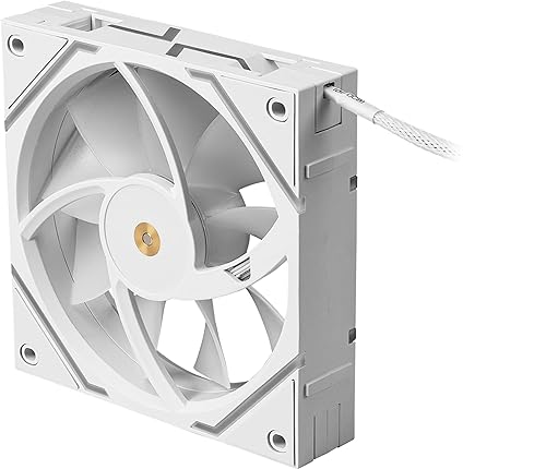 MSI MPG EZ120 ARGB WHITE-1W Fan - 120mm ARGB Fan, Fluid Dynamic Bearing with Extra nut Fixing, Mystic Light & Cooling Wizard Support with MSI motherboards, 1900RPM, 2 Years Warranty