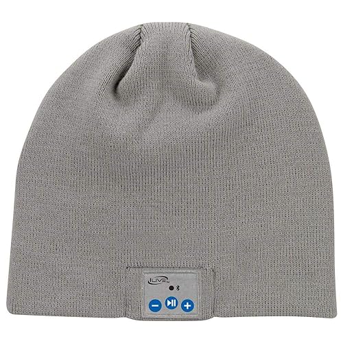 ILIVE Bluetooth Wireless Knit Stocking Beanie with Microphone, Gray