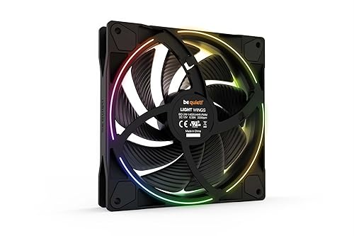 be quiet! Light Wings 140mm PWM High Speed Low Noise Premium ARGB Cooling Fan | 4-Pin | Ideal for Radiators and Heat Sinks | Black | BL075