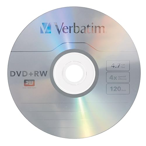 Verbatim DVD+RW Rewritable Disc 4.7 GB 4x Slim Jewel Case S