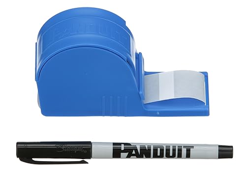 Panduit S100X125VARY Self-Laminating Dispenser with Pen, Vinyl, White