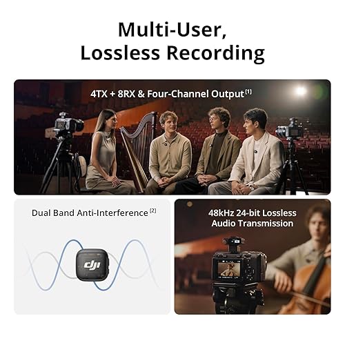 DJI Mic 3 Transmitter, Wireless Mini Microphone for iPhone/Camera/Android, Lightweight & Intuitive, Lavalier Microphone, 32-bit Float, Integrated Timecode, Vlog, Interview, Streaming