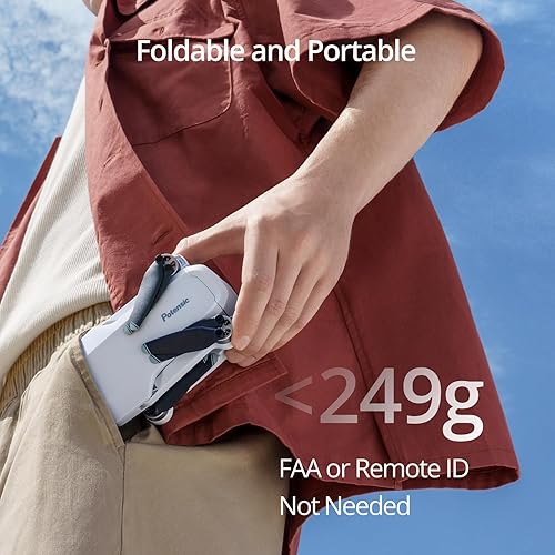 Potensic ATOM 3-Axis Gimbal 4K GPS Drone, Under 249g, 32 Mins Flight, 6KM Long Range Transmission, Visual Tracking, 4K/30FPS QuickShots, 12MP Photo, Lightweight and Foldable for Adults Beginners, Standard Kit