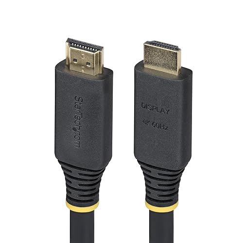 StarTech.com 30ft (9.1m) Active High Speed HDMI Cable, 4K 60Hz/1440p 144Hz, 18Gbps, UHD HDMI 2.0 Cord, TPE Jacket