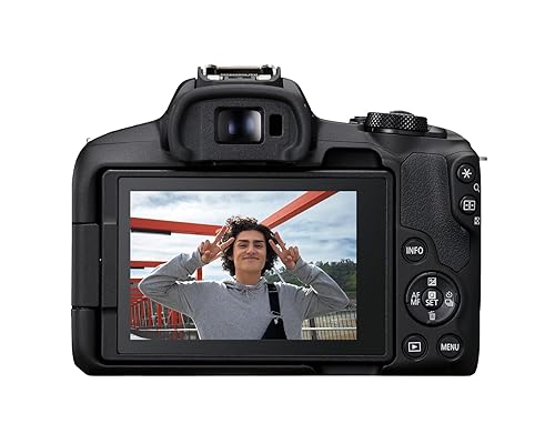 Canon EOS R50 Mirrorless Camera RF-S18-45mm F4.5-6.3 is STM Lens Kit, 24.2 Megapixel CMOS (APS-C) Sensor, 4K Video, Hybrid Camera, Photo and Video, Vlogging, Content Creator, RF Mount, Black