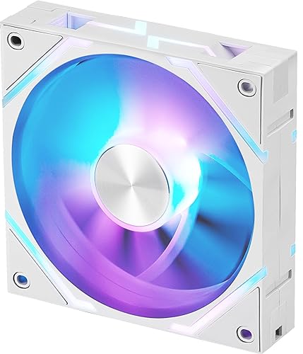 MSI MPG EZ120 ARGB WHITE-1W Fan - 120mm ARGB Fan, Fluid Dynamic Bearing with Extra nut Fixing, Mystic Light & Cooling Wizard Support with MSI motherboards, 1900RPM, 2 Years Warranty