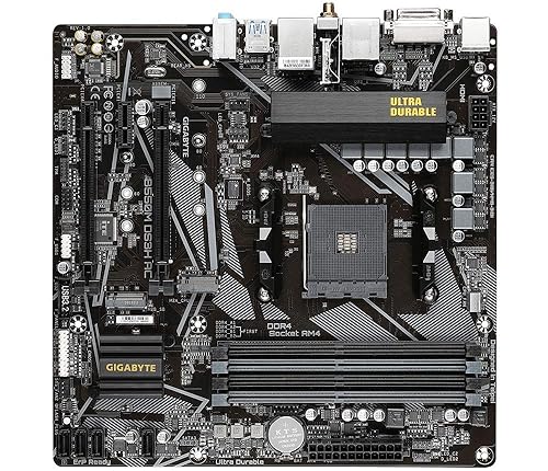 GIGABYTE B550M DS3H AC (AM4 AMD/B550/Micro ATX/Dual M.2/SATA 6Gb/s/USB 3.2 Gen 1/PCIe 4.0/HMDI/DVI/DDR4/Motherboard)