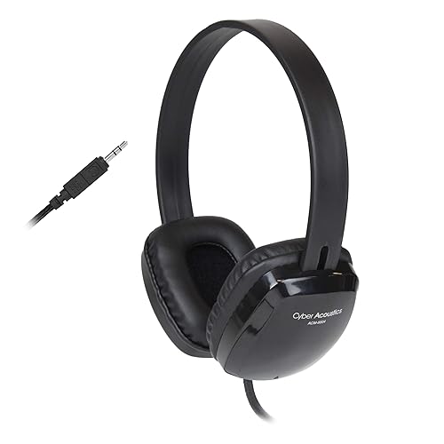 Cyber Acoustics 3.5mm Stereo Headphones for PCs and Other 3.5mm Devices in The Office, Classroom or Home (ACM-6004)