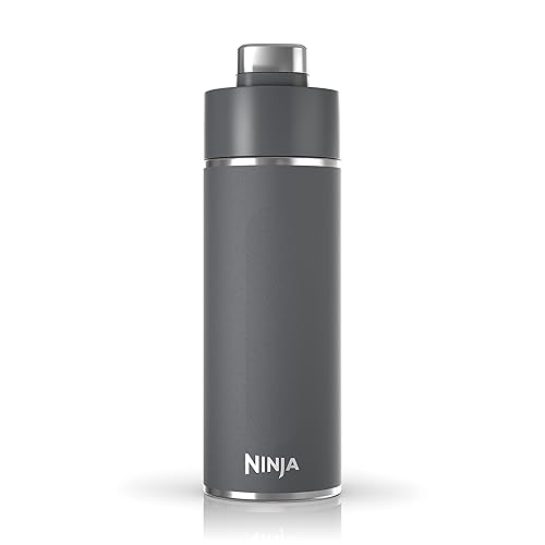 Ninja Thirsti 24oz Travel Bottle for Sparkling Drinks, Fizzier Longer, Leak Proof, 24 Hours Cold, Dishwasher Safe, Insulated Tumbler, Grey, DW2401CGY (Canadian Version)