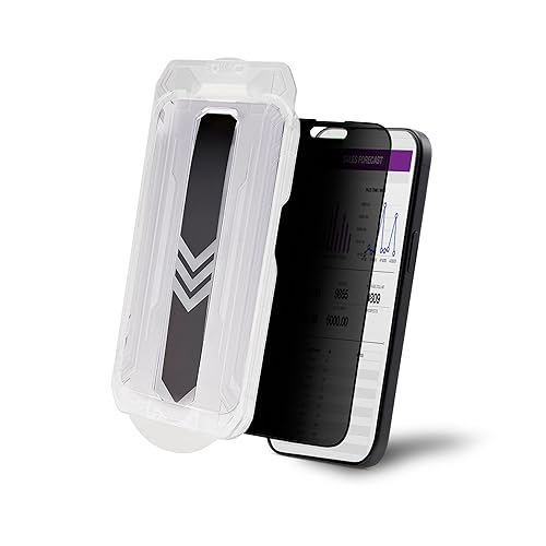 StarTech.com 4-Way Privacy Screen for iPhone 15 Plus, Portrait/Landscape, Touch-Enabled, +/- 30° View, Tempered Glass Filter