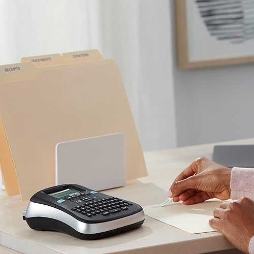 DYMO LabelManager 210D All Purpose Label Maker with Large Display and QWERTY keyboard (1738345), Black Black All Purpose Label Maker