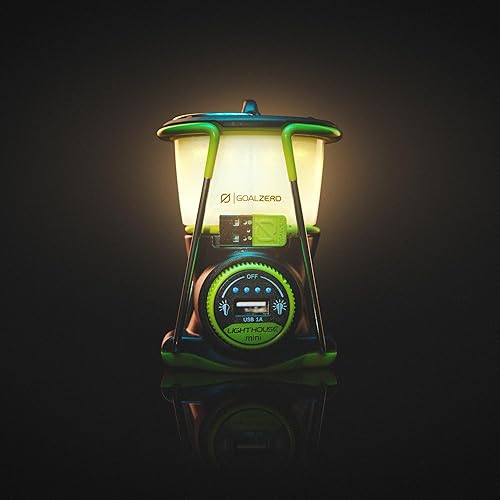 Goal Zero Lighthouse Mini Rechargeable Lantern with USB Power Hub, 210 Lumens, Dimmable