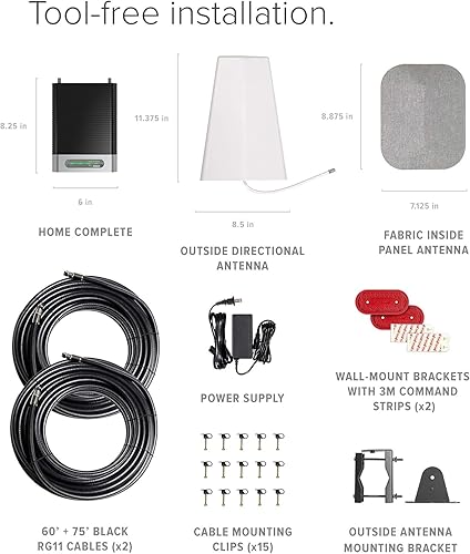 weBoost Home Complete (650145) Cell Phone Signal Booster Kit for Home & Small Business | Works on Every Network & All Candian Carriers at Once | 5G Compatible | Designed & Assembled in The USA