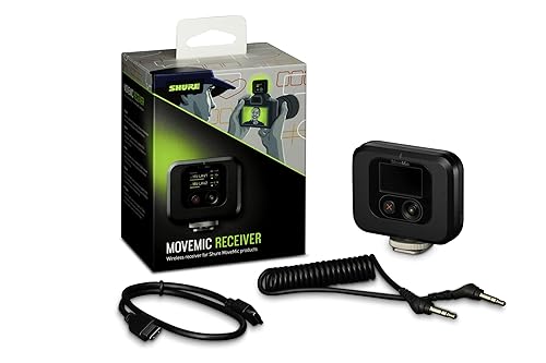 Shure MoveMic Receiver - Cold Shoe Mountable Camera Receiver for MoveMic Lavalier Microphones, Compatible with Most DSLR Cameras and Computers, Great for Mobile Content Creators (MV-R-Z7)