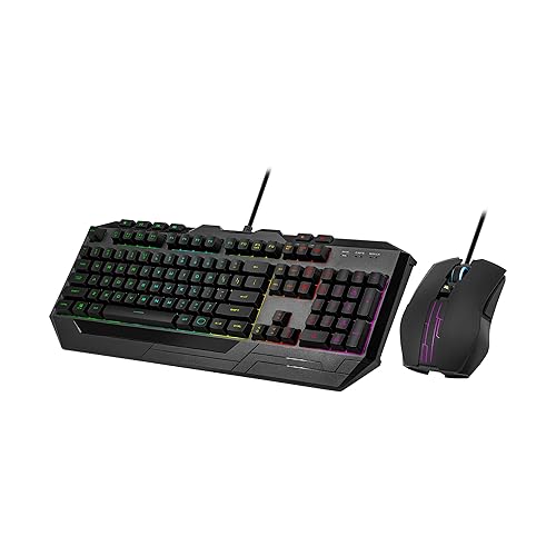 Cooler Master Devastator 3 RGB Gaming Keyboard | Mouse Combo, 6-Zone RGB Keyboard, 26-Key Rollover, Ambidextrous Mouse, 5-Zone RGB Mouse, Optical Sensor, 4800 DPI, Dedicated Media Keys