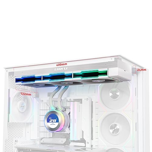 Lian Li Hydroshift II 360 TL RGB Liquid CPU Cooler - 360mm AIO - 3X 120 RGB Fans - 2.1” IPS LCD Screen - 3 Control Mode - Flexible Tubes Clamp - LGA 1851/1700, AMD AM5/AM4 - White (HS2LCD36TW)