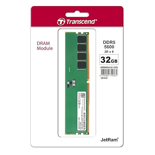 Transcend 32GB DDR5 5600 U-DIMM 2Rx8 1.1V, RAM, Desktop Memory Module - JM5600ALE-32G