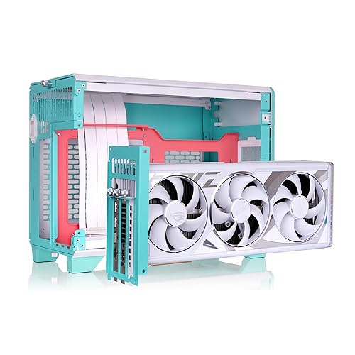 Thermaltake TR100 SFF Chassis; mITX Support; 18.9 Liters; PCIe 4.0 Riser Cable Included; 360mm GPU Clearance; 280mm Radiator Support; Removable PCIe Bracket; Mint Strawberry; CA-11A-00SLNN-00
