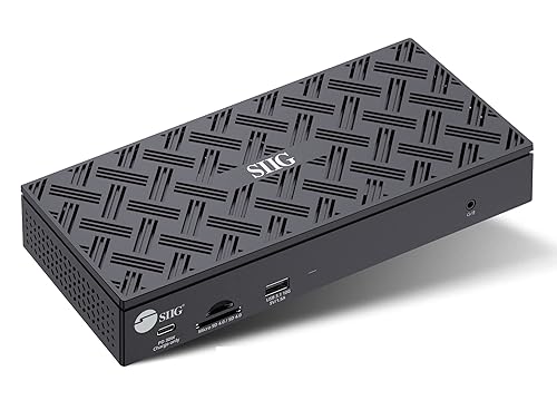 SIIG USB-C Quad 4K 60Hz Docking Station with 100W PD - Quad 4K@60Hz Monitor Laptop Dock - DisplayLink - 4 HDMI 4 DisplayPort, 4X USB-A, 2X USB-C, Thunderbolt 3 Compatible, 2.5 Gigabit Ethernet