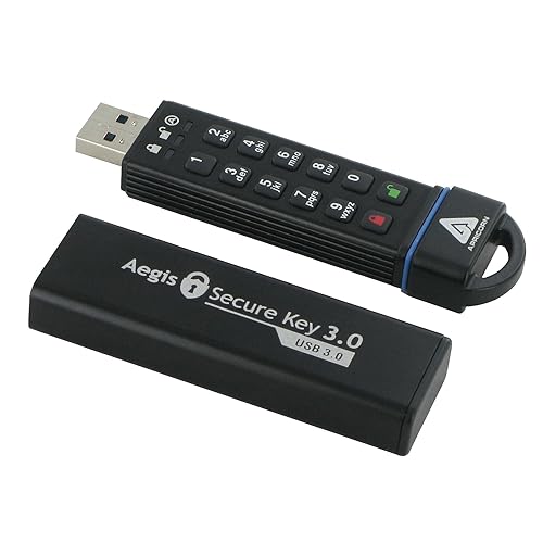 Apricorn Aegis Secure Key 30 GB FIPS 140-2 Level 3 Validated 256-bit Encryption USB 3.0 Flash Drive (ASK3-30GB)