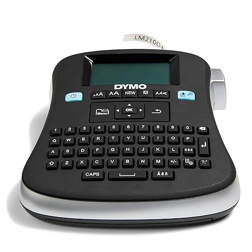DYMO LabelManager 210D All Purpose Label Maker with Large Display and QWERTY keyboard (1738345), Black Black All Purpose Label Maker