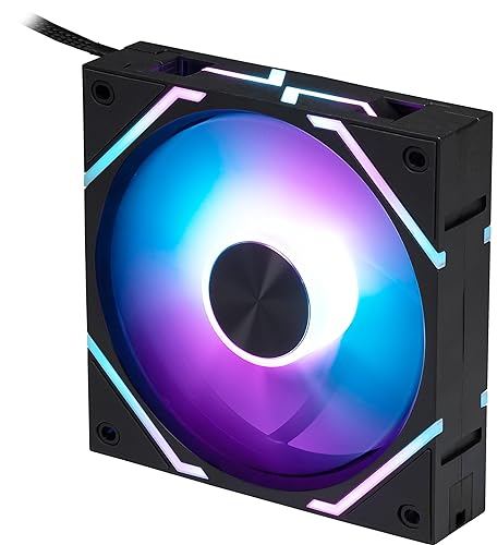 MSI MPG EZ120 ARGB-1B Fan - 120mm ARGB Fan, Fluid Dynamic Bearing with Extra nut Fixing, Mystic Light & Cooling Wizard Support with MSI motherboards, 1900RPM, 2 Years Warranty