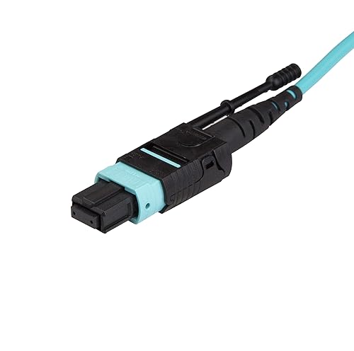 StarTech.com 5m (16.4ft) MTP(F)/PC OM3 Multimode Fiber Optic Cable, 50/125, 40G, Low Insertion Loss, MPO Fiber Jumper Cord