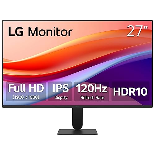 LG 27U411A-B 27-inch Full HD (1920 x 1080) IPS Computer Monitor, 120Hz, HDR10, Reader Mode, Flicker Safe, 4-Side Borderless Design, HDMI, Slim Stand Base, Black