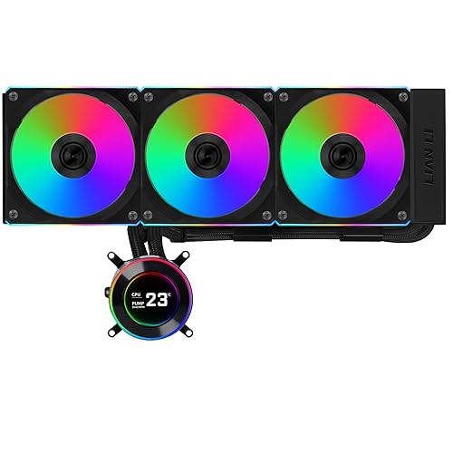 Lian Li Hydroshift II 360 CL RGB Liquid CPU Cooler - 360mm AIO - 3X 120 RGB Fans - 2.1” IPS LCD Screen - 3 Control Mode - Flexible Tubes Clamp - LGA 1851/1700, AMD AM5/AM4 - Black (HS2LCD36RB) 360 CL Black