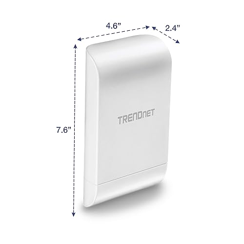 TRENDnet 10dBi Wireless N300 Outdoor PoE Preconfigured Point-to-Point Bridge Bundle Kit, 2 x Preconfigured Wireless N Access Points, IPX6 Rated Housing, TEW-740APBO2K, White