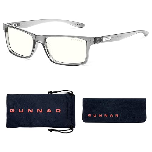 Gunnar - Blue Light Reading Glasses - Blocks 65% Blue Light - Vertex +2.5 Power Gray Crystal, Clear Tint