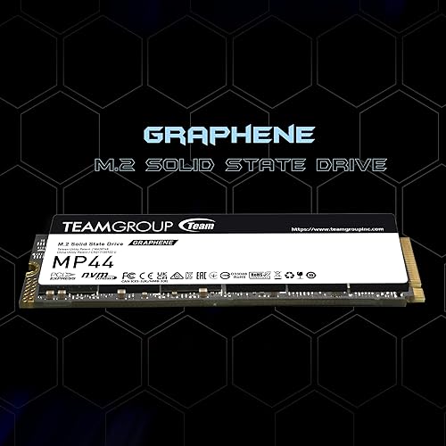 TEAMGROUP MP44 1TB SLC Cache Gen 4x4 M.2 2280 PCIe 4.0 with NVMe Laptop & Desktop & NUC & NAS SSD Solid State Drive (R/W Speed up to 7,400/6,500MB/s) TM8FPW001T0C101 1TB Agile