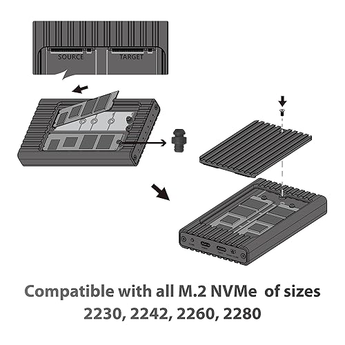 NexStar SX, Dual Bay M.2 NVMe to USB 3.2 Gen2x1, Enclosure w/Clone Function (NST-242C3)