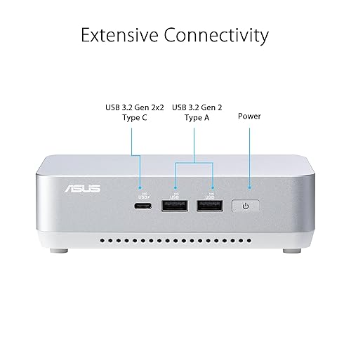 ASUS NUC 14 Pro+ Barebone with Intel 14thGen Core Ultra 9 185H (NPU Support), up to 96GB DDR5 RAM, Dual Storage, Thunderbolt 4, Wi-Fi 6E & Bluetooth 5.3, Silver Aluminum Chassis, with VESA Mount Core Ultra 9 Barebones