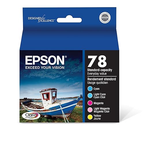 Epson T078920 Claria Hi-Definition 78 Standard-capacity Inkjet Cartridge Colour Multipack -1 Cyan/1 Light Cyan/1 Magenta/1 Light Magenta/1 Yellow Multicolor