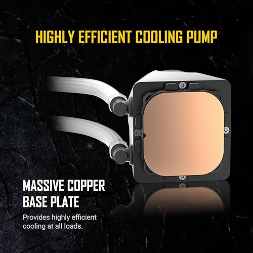 Antec Skeleton 360 ARGB White Liquid CPU Cooler, 360mm Radiator, 3 x 120mm PWM ARGB Fans, Hydraulic Bearing, Copper Base, Intel LGA 115X/1200/1700/20XX, AMD AM4/AM5