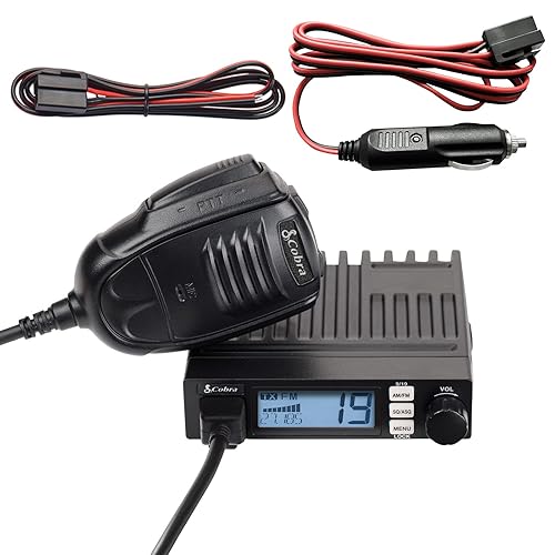 Cobra 19 MINI AM/FM Recreational CB Radio - Dual-Mode AM/FM, 40 Channels, Travel Essentials, Time Out Timer, VOX, Auto Squelch, Auto Power, Instant Channel 9/19, 4-Watt Output, Easy to Operate, Black
