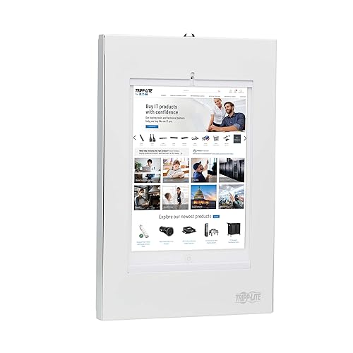 Tripp Lite Secure Tablet Kiosk Wall Mount for iPad & Android, Anti-Theft Lock & Keys Included, Supports 9.7” to 11” Tablets, Pads Protect from Scratches & Scuff Marks, 5-Year Warranty (DMTB11)