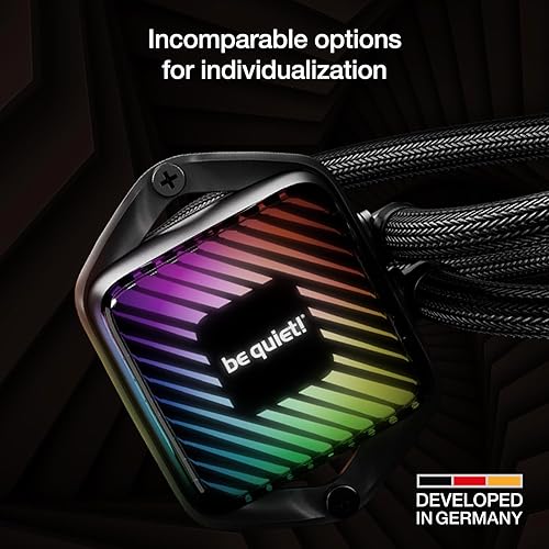 be quiet! Pure Loop 3 LX 360 mm, All-in-One Water Cooling, 3 Light Wings LX 120 mm PWM High-Speed Fans, ARGB Cooling Block Featuring 10 Included Lighting foils, Impressively high Cooling Performance 360mm LX Pure Loop 3