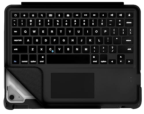 STM Goods Dux Bluetooth Keyboard Trackpad for iPad 10th Generation, Bluetooth Connected Keyboard - Rugged, Rubberized Drop Protection, Trackpad, Apple Pencil 1 or Logitech Crayon Storage - Black