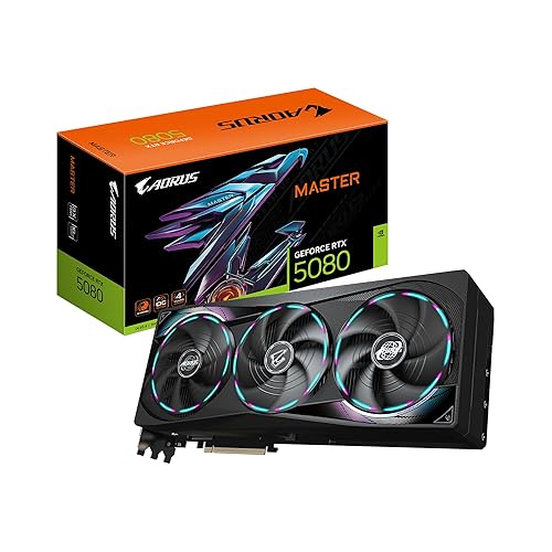 GIGABYTE GeForce RTX 5080 16GB GDDR6X PCIe 4.0 Graphics Card for Desktop, DisplayPort, Gaming, Professional, Office