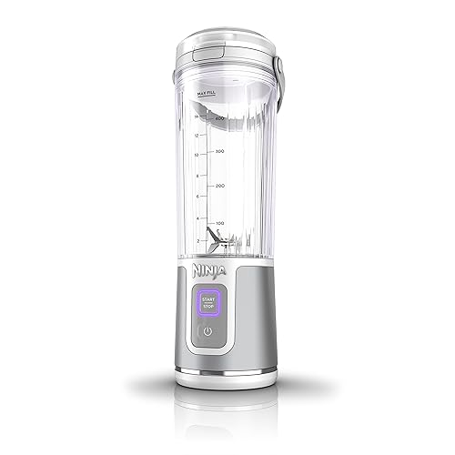 Ninja Blast Portable Blender, Cordless, 18oz. Vessel, Personal Blender for Shakes & Smoothies, BPA Free, Leakproof Lid, USB-C Rechargeable, White, BC151WHC (Canadian Version)