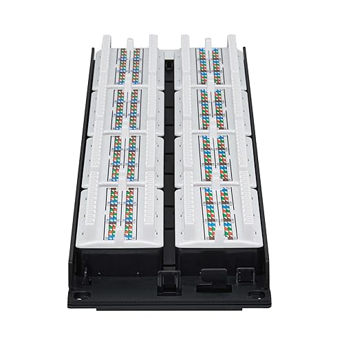 Eaton Tripp Lite Series 48-Port Patch Panel for PoE Applications, Cat5/Cat5e/Cat6, Type 4 PoE++ (4PPoE), RJ45 Ethernet, 2U Rackmount, Black, TAA Compliant, Lifetime Manufacturer's Warranty (N252-P48)